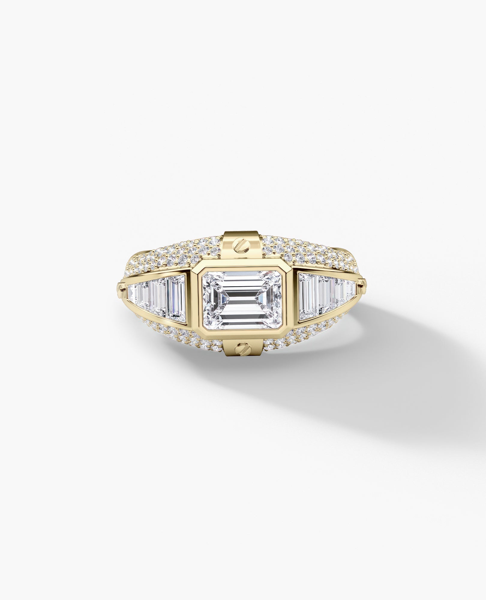 CARLIN Gold Signet Ring with 3.10ct Diamonds