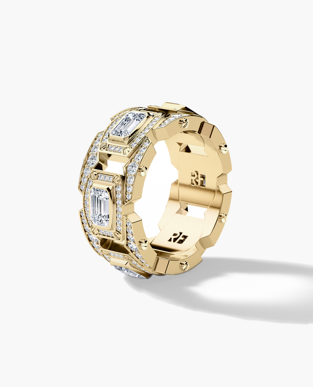 ARGONAUT Gold Ring with 3.80ct Diamonds