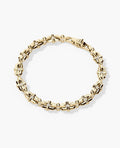 MOSS Gold Link Bracelet with Diamonds - 9mm