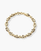 MOSS Gold Link Bracelet with Diamonds - 9mm