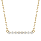 0.24 CT Round Cut Moissanite Shared Prong Necklace