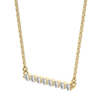 0.24 CT Round Cut Moissanite Shared Prong Necklace