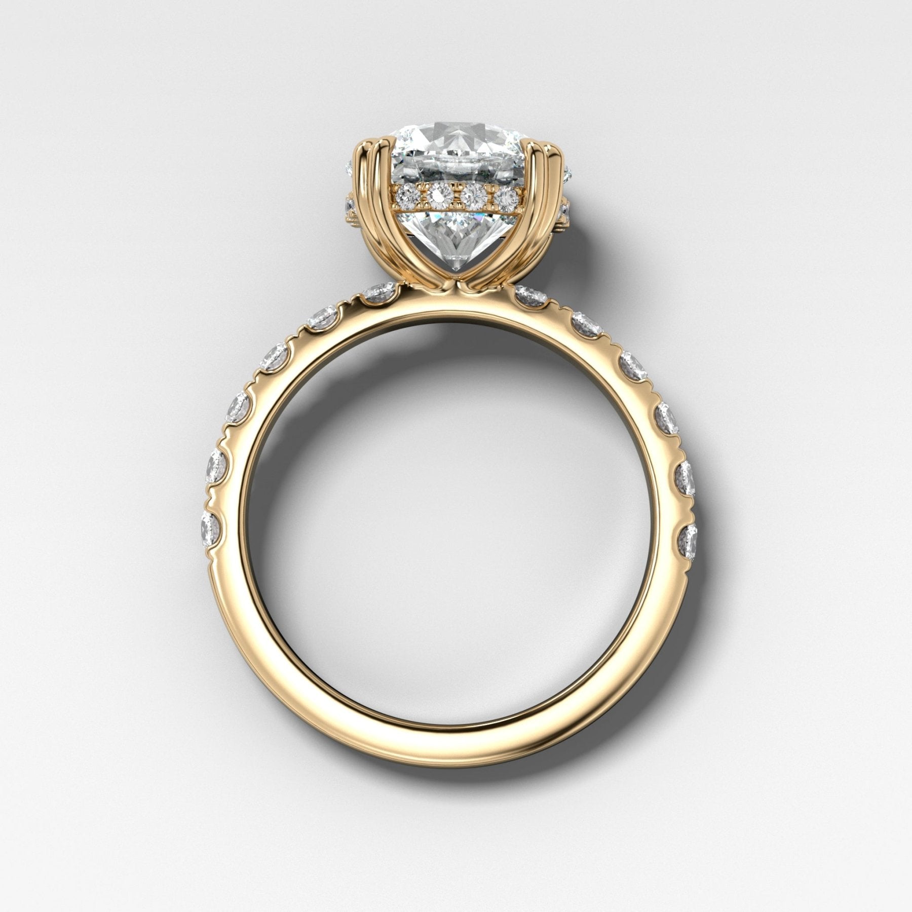 Zenith Engagement Ring With Lab Grown 2.90ct Round Cut Diamond