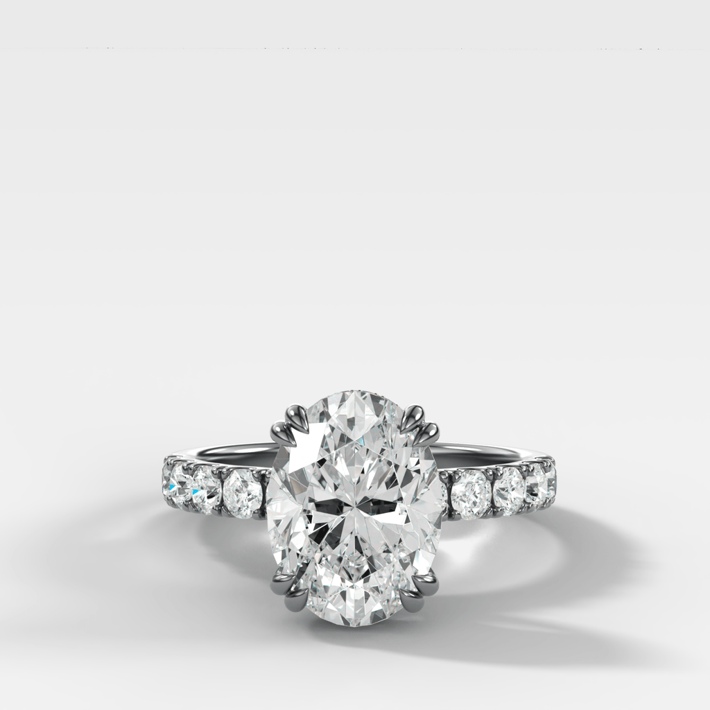 Zenith Engagement Ring With Oval Cut Diamond