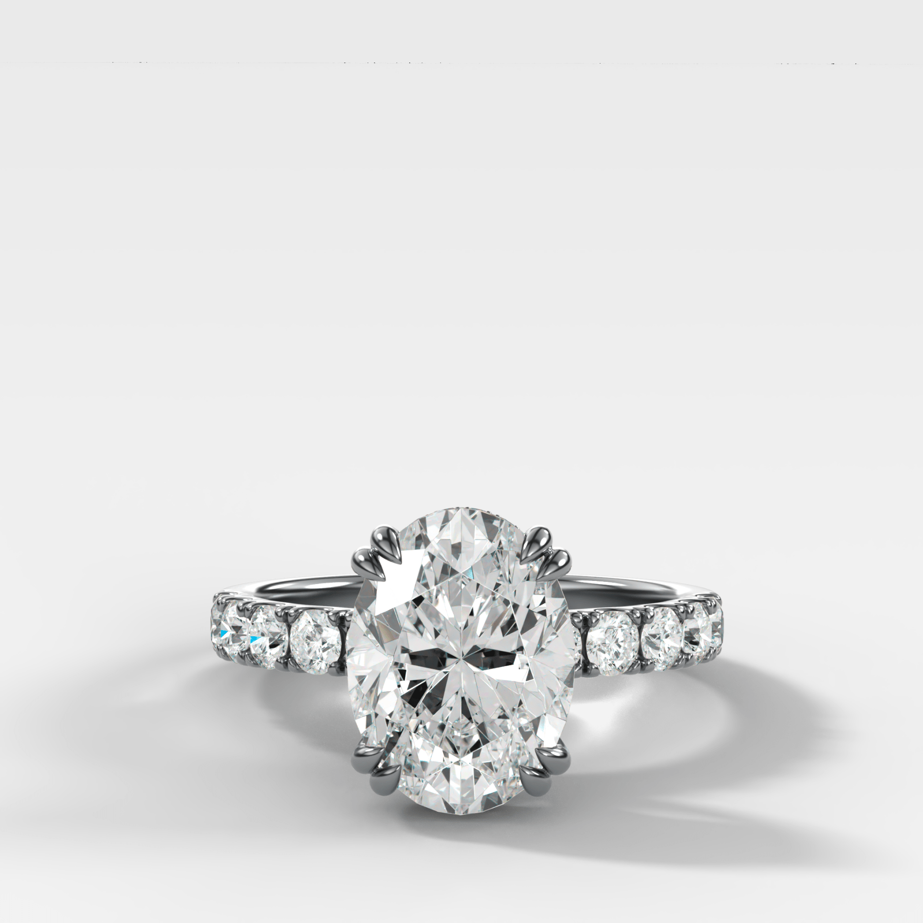 Zenith Engagement Ring With Oval Cut Diamond