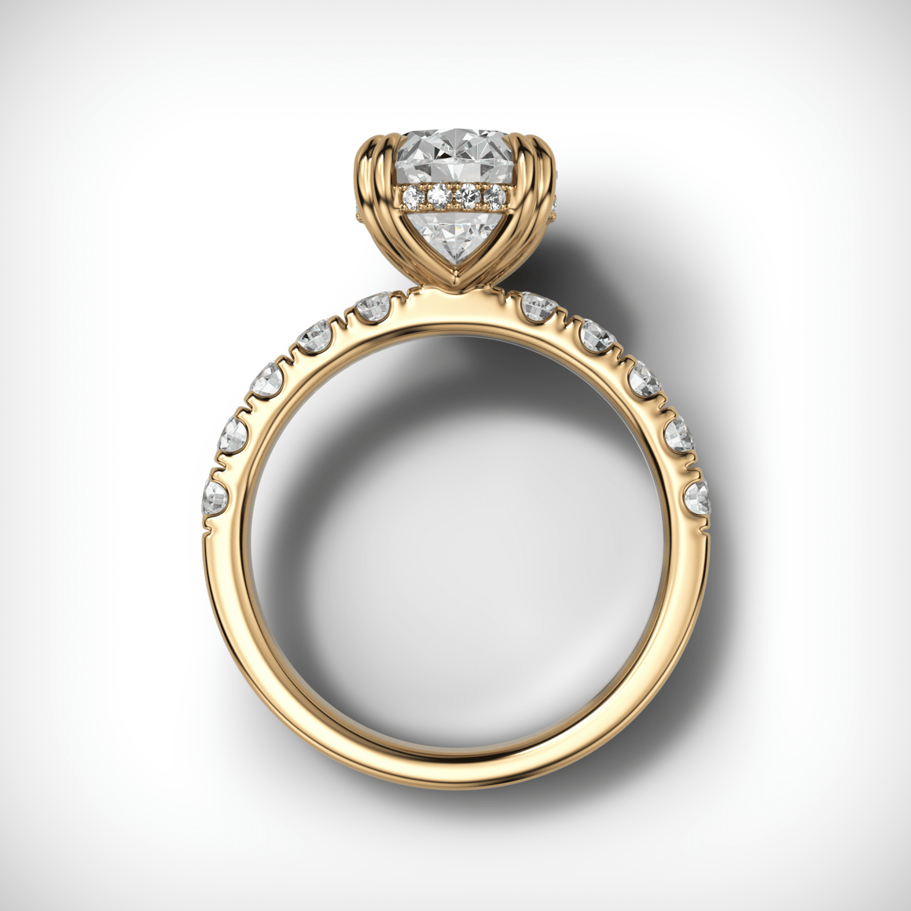 Zenith Engagement Ring With Oval Cut Diamond