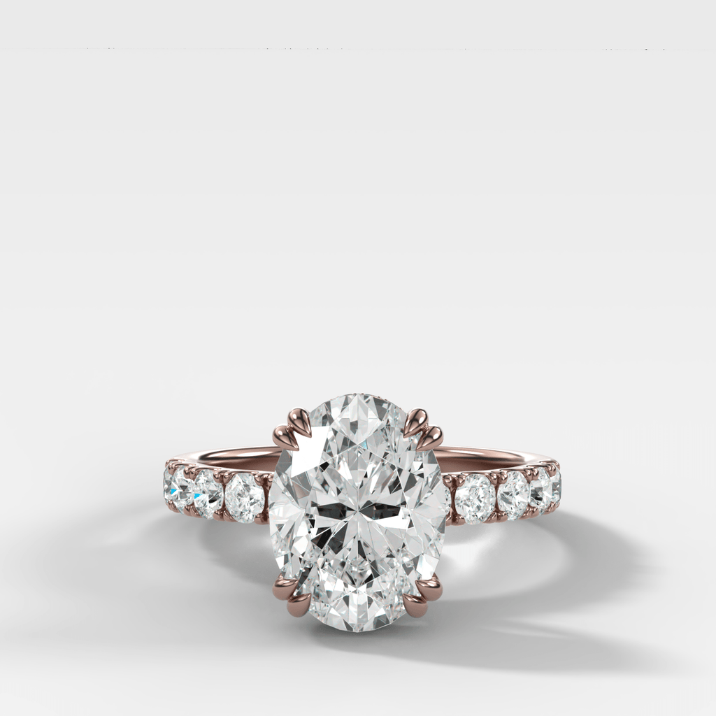 Zenith Engagement Ring With Oval Cut Diamond
