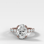 Zenith Engagement Ring With Oval Cut Diamond