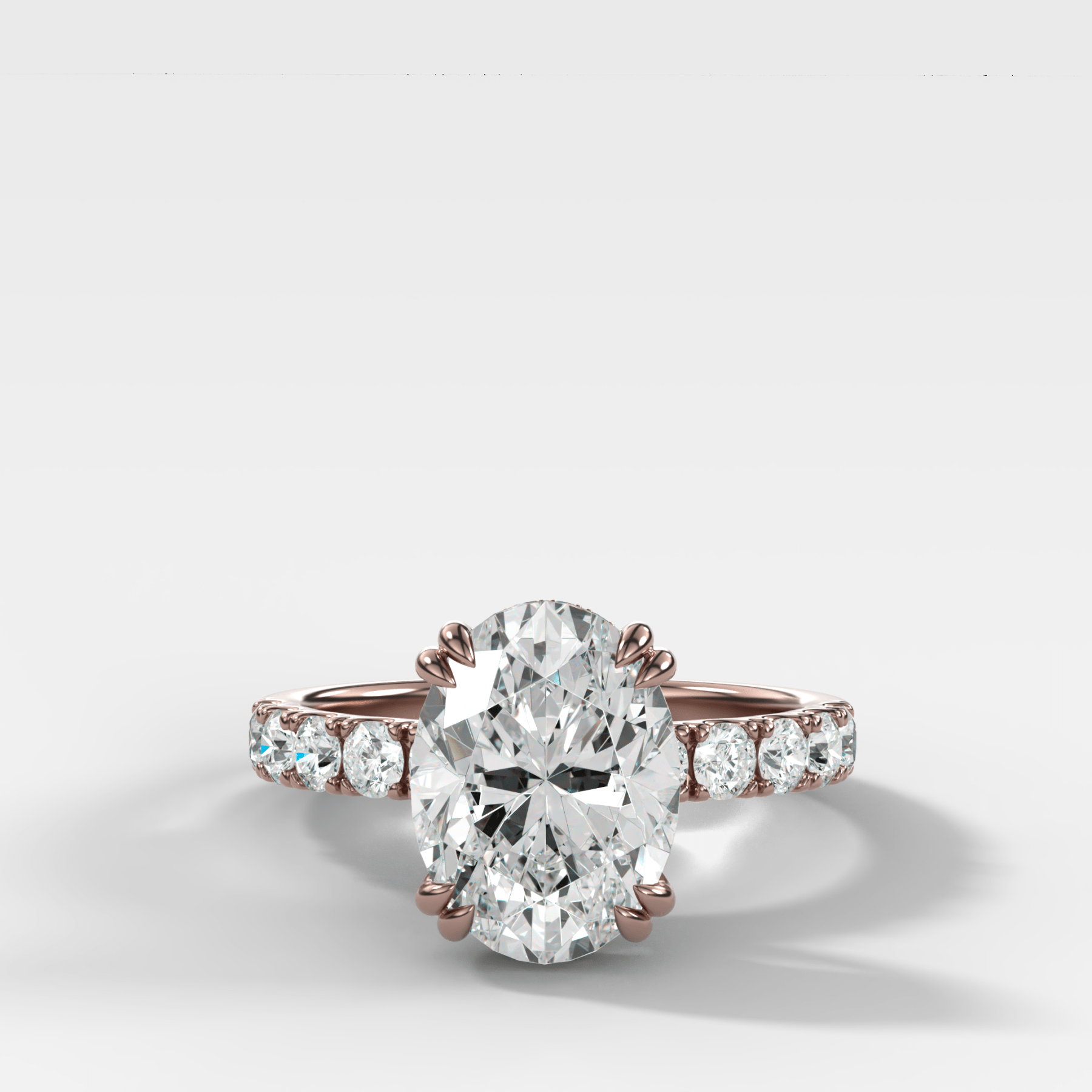Zenith Engagement Ring With Oval Cut Diamond