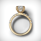 Zenith Engagement Ring With Oval Cut Diamond